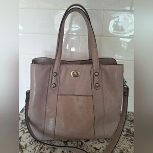 PATRICIA NASH medium bag  Satchel Darby Leather purse / Tote Gray Color